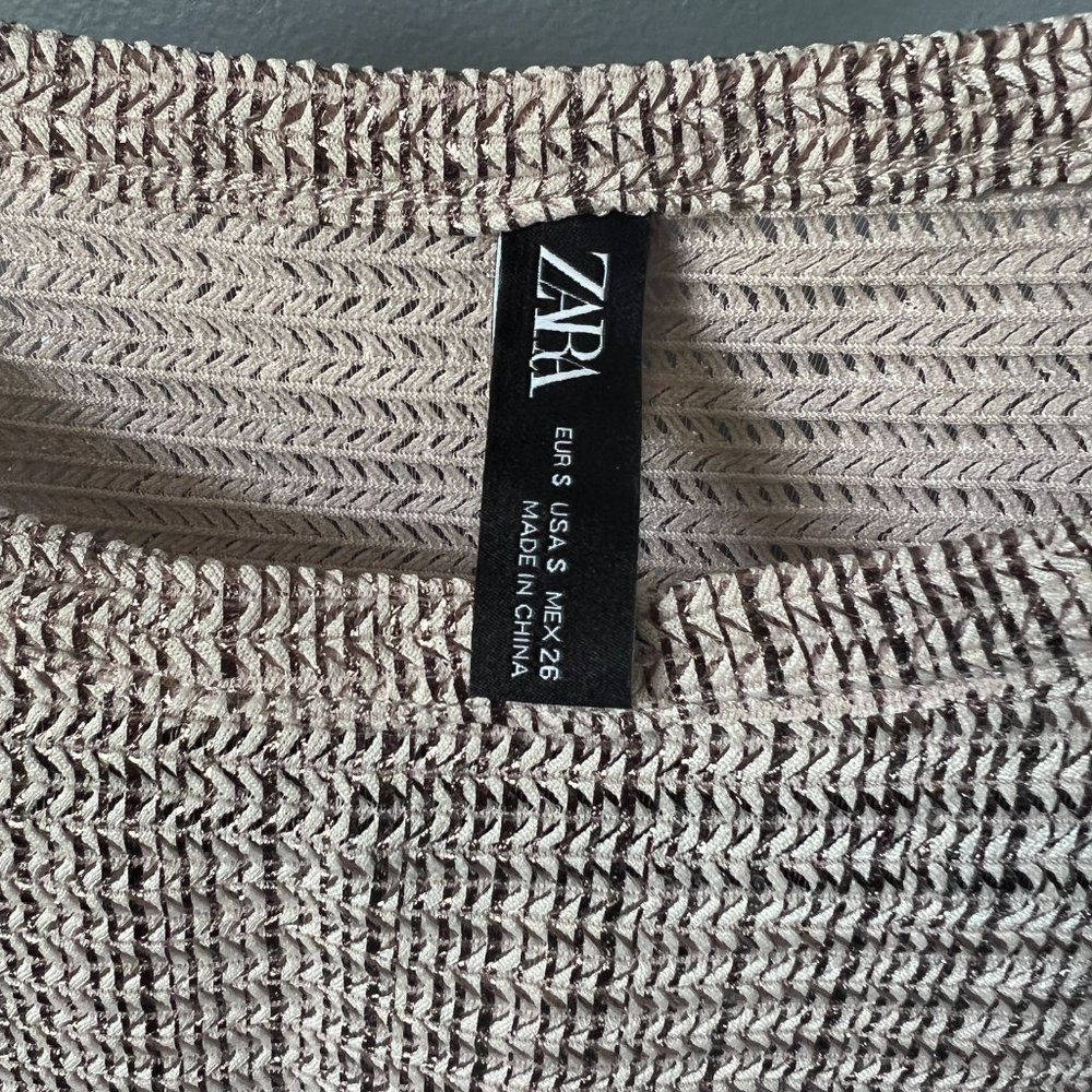 ZARA Metallic Crop Top (S) - Picture 3 of 4